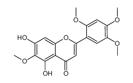 5,7-dihydroxy-2',4',5',6-tetramethoxyflavone结构式
