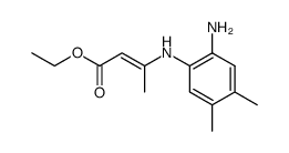 ethyl 3-((2-amino-4,5-dimethylphenyl)amino)but-2-enoate结构式