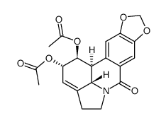 (1S,2S,3a(1)S,12bS)-7-oxo-2,3a(1),4,5,7,12b-hexahydro-1H-[1,3]dioxolo[4,5-j]pyrrole[3,2,1-de]phenanthridine-1,2-diyl diacetate结构式