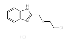 1H-Benzimidazole,2-[[(2-chloroethyl)thio]methyl]-, hydrochloride (1:1) Structure