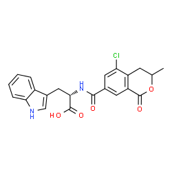 L-Tryptophan, N-((5-chloro-3,4-dihydro-3-methyl-1-oxo-1H-2-benzopyran- 7-yl)carbonyl)- picture