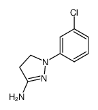 1-(m-chlorophenyl)-3-amino-2-pyrazoline结构式