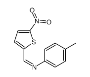 N-(4-methylphenyl)-1-(5-nitrothiophen-2-yl)methanimine Structure