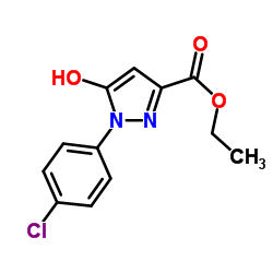 Ethyl 1-(4-chlorophenyl)-5-hydroxy-1H-pyrazole-3-carboxylate结构式