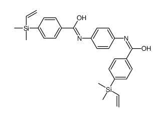 4-[ethenyl(dimethyl)silyl]-N-[4-[[4-[ethenyl(dimethyl)silyl]benzoyl]amino]phenyl]benzamide Structure