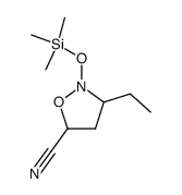3-ethyl-2-trimethylsilanyloxy-isoxazolidine-5-carbonitrile结构式