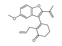 2-allyl-3-(2-isopropenyl-5-methoxybenzofuran-3-yl)-cyclohex-2-enone Structure