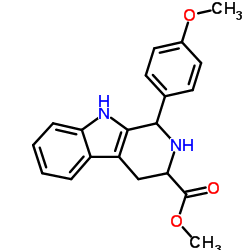 Methyl 1-(4-methoxyphenyl)-2,3,4,9-tetrahydro-1H-β-carboline-3-carboxylate结构式