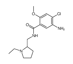 N-[(1-ethyl-2-pyrrolidinyl)methyl]-2-methoxy-4-chloro-5-aminobenzamide结构式