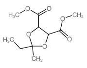 1,3-Dioxolane-4,5-dicarboxylicacid, 2-ethyl-2-methyl-, 4,5-dimethyl ester结构式