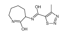 1,2,3-Thiadiazole-5-carboxamide,N-(hexahydro-2-oxo-1H-azepin-3-yl)-4-结构式