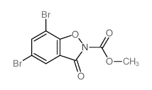 methyl 5,7-dibromo-3-oxo-benzo[d]isoxazole-2-carboxylate结构式
