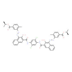 diisopropyl 3,3'-[(2,5-dichloro-1,4-phenylene)bis[iminocarbonyl(2-hydroxy-3,1-naphthylene)azo]]bis[4-methylbenzoate]结构式