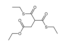 ethyl 4-(ethylthio)-3-((ethylthio)carbonyl)-4-oxobutanoate结构式