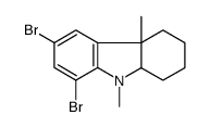 6,8-dibromo-4a,9-dimethyl-2,3,4,9a-tetrahydro-1H-carbazole Structure