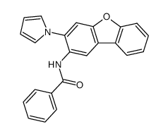 N-(3-pyrrol-1-yl-dibenzofuran-2-yl)-benzamide结构式