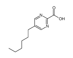 2-Pyrimidinecarboxylic acid, 5-hexyl- (9CI) structure