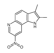 2,3-dimethyl-8-nitro-1H-pyrrolo[2,3-f]quinoline结构式