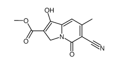 Methyl-6-cyano-1-hydroxy-7-methyl-5-oxo-3,5-dihydroindolizine-2-carboxylate Structure