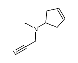 Acetonitrile, (3-cyclopenten-1-ylmethylamino)- (9CI) structure