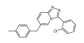 3-(2-chloro-phenyl)-6-(4-methyl-benzyl)-[1,2,4]triazolo[4,3-a]pyridine结构式