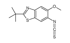 2-tert-butyl-6-isothiocyanato-5-methoxy-1,3-benzothiazole结构式