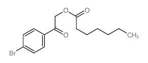 Heptanoic acid,2-(4-bromophenyl)-2-oxoethyl ester Structure