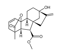 ent-13-hydroxy-20-norgibberell-1,16-diene-7,19-dioic acid 7-methyl ester 19,10-lactone Structure