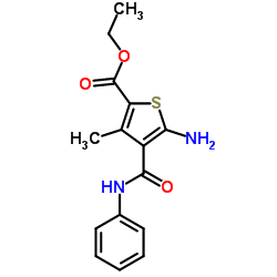 5-AMINO-3-METHYL-4-PHENYLCARBAMOYL-THIOPHENE-2-CARBOXYLIC ACID ETHYL ESTER structure