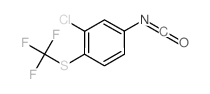 2-Chloro-4-isocyanatophenyl trifluoromethyl sulphide, 2-Chloro-4-isocyanato-1-[(trifluoromethyl)thio]benzene structure