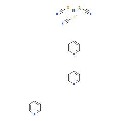 pyridine, rhodium(+3) cation, trithiocyanate结构式