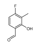 Benzaldehyde, 4-fluoro-2-hydroxy-3-methyl- (9CI) structure