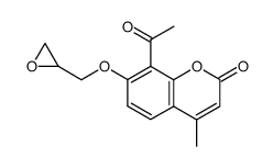 8-acetyl-7-(2,3-epoxypropoxy)-4-methylcoumarin结构式