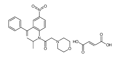 N-(2-benzoyl-4-nitrophenyl)-2-morpholin-4-yl-N-propan-2-ylacetamide,(E)-but-2-enedioic acid结构式