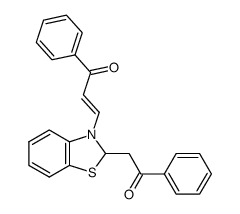 N-(β-benzoylvinyl)-2-benzoylmethyl-2,3-dihydrobenzothiazole结构式