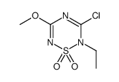 3-chloro-2-ethyl-5-methoxy-1,2,4,6-thiatriazine 1,1-dioxide结构式