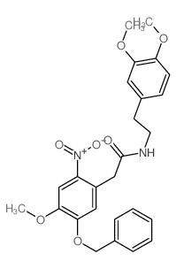 N-[2-(3,4-dimethoxyphenyl)ethyl]-2-(4-methoxy-2-nitro-5-phenylmethoxy-phenyl)acetamide Structure