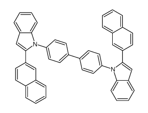 2-naphthalen-2-yl-1-[4-[4-(2-naphthalen-2-ylindol-1-yl)phenyl]phenyl]indole结构式