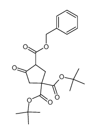 3-benzyl-1,1-di-tert-butyl 4-oxocyclopentane-1,1,3-tricarboxylate Structure