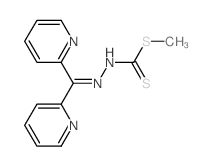 Hydrazinecarbodithioicacid, 2-(di-2-pyridinylmethylene)-, methyl ester Structure