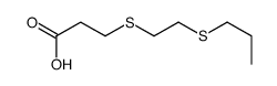3-(2-propylsulfanylethylsulfanyl)propanoic acid Structure