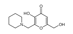 4H-Pyran-4-one, 3-hydroxy-6-(hydroxymethyl)-2-(1-piperidinylmethyl)-结构式