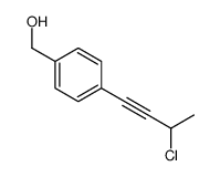[4-(3-chlorobut-1-ynyl)phenyl]methanol结构式
