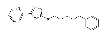 2-(5-phenylpentylsulfanyl)-5-pyridin-2-yl-1,3,4-oxadiazole Structure