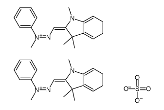 1,3,3-trimethyl-2-[(methylphenylhydrazono)methyl]-3H-indolium sulphate (2:1)结构式