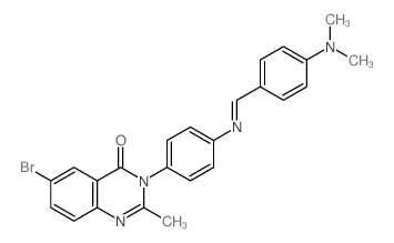4(3H)-Quinazolinone,6-bromo-3-[4-[[[4-(dimethylamino)phenyl]methylene]amino]phenyl]-2-methyl-结构式