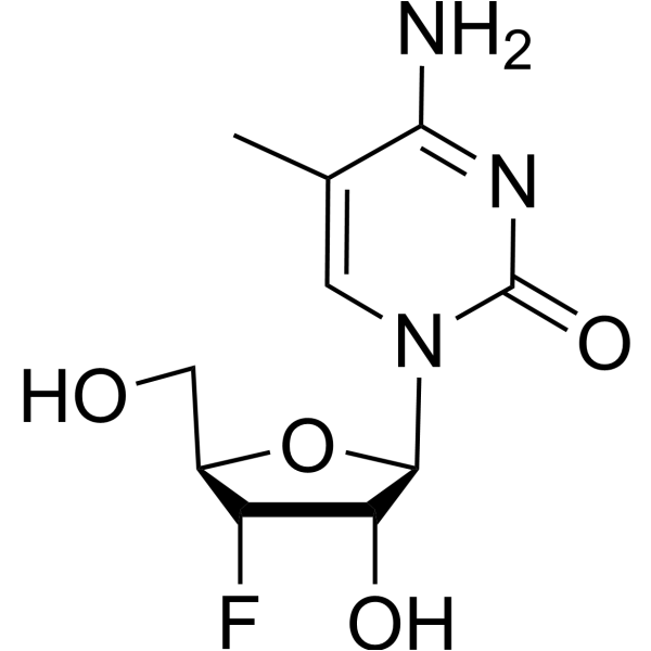 3’-Deoxy-3’-fluoro-5-methylcytidine Structure
