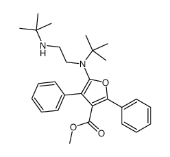 3-Furancarboxylic acid,5-[(1,1-dimethylethyl)[2-[(1,1-dimethylethyl)amino]ethyl]amino]-2,4-diphenyl-,methyl ester structure