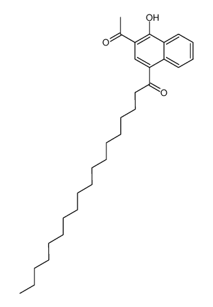 1-(3-acetyl-4-hydroxy-[1]naphthyl)-octadecan-1-one Structure