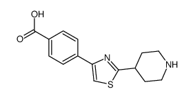 4-(2-piperidin-4-yl-1,3-thiazol-4-yl)benzoic acid结构式